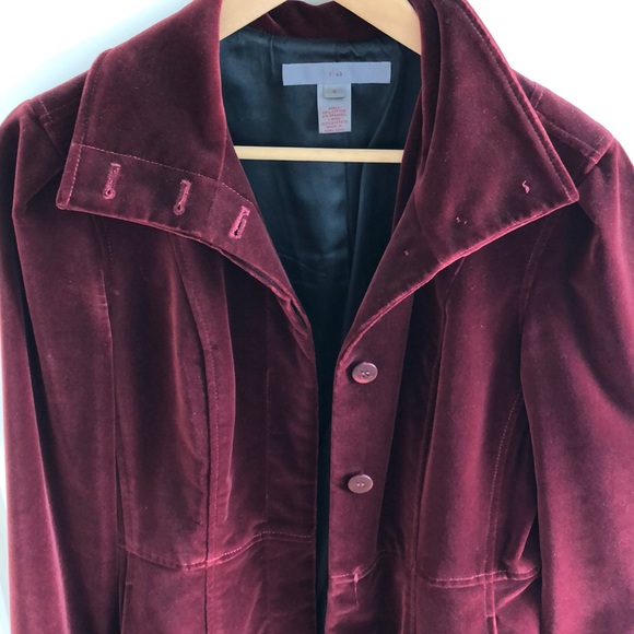 SAKS FIFTH AVENUE vintage 5/48 red velvet coat gorgeous glamorous size 4 - Picture 6 of 17